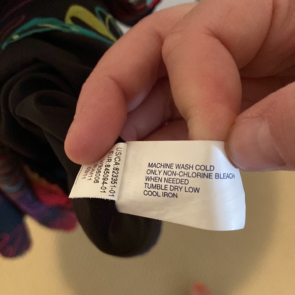 Gap XL Navy with floral print dress - Picture 6 of 6